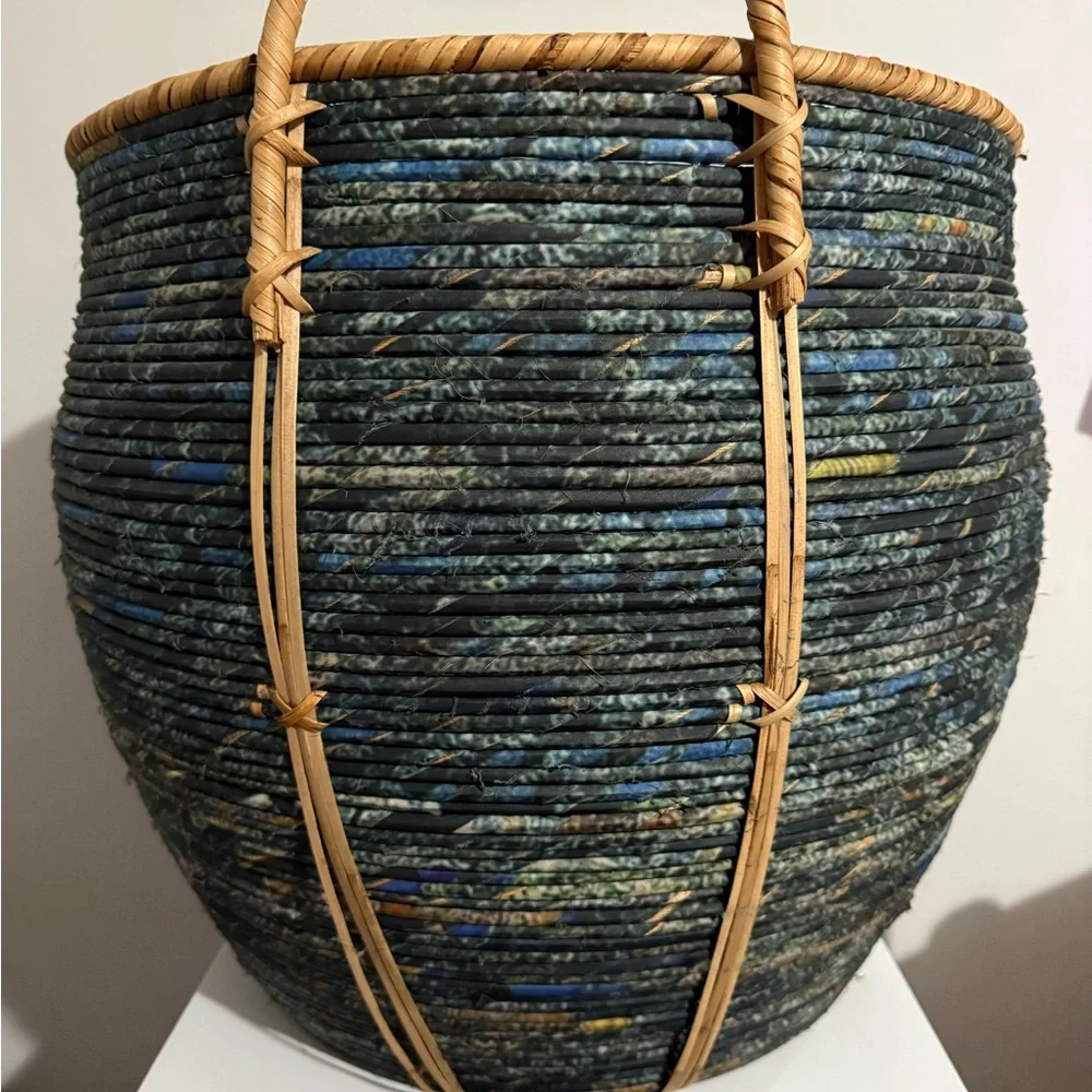 Extra large made in Vietnam artisan basket NWT